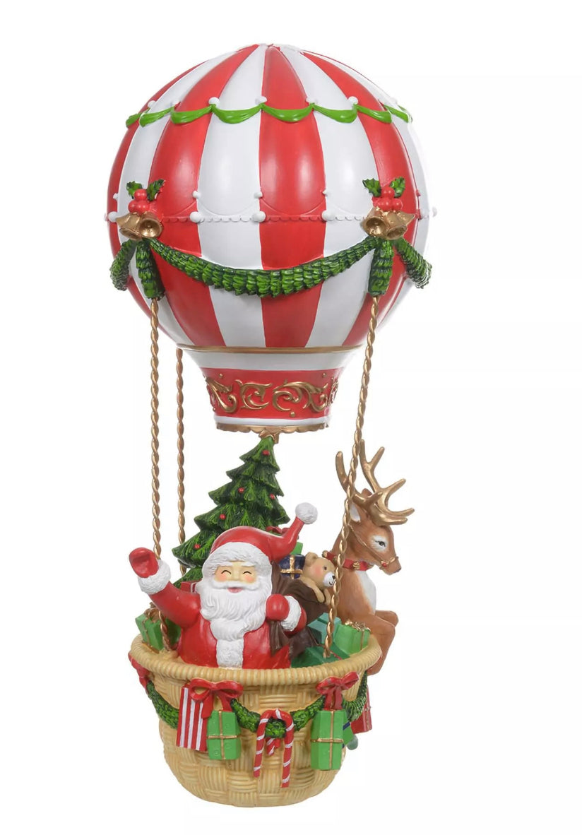 Papai noel no Balao Natalino Resina - Casa de Paetê