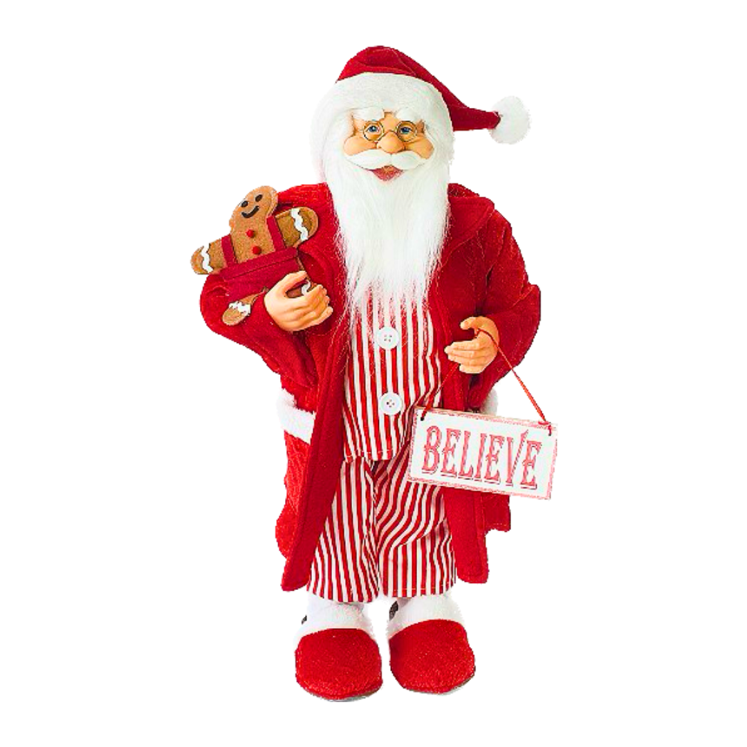 Papai Noel Decorativo Pijama - 60cm - Casa de Paetê