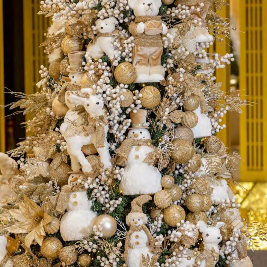Boneco de Neve Natal Cartola Luxo - 37cm - Casa de Paetê