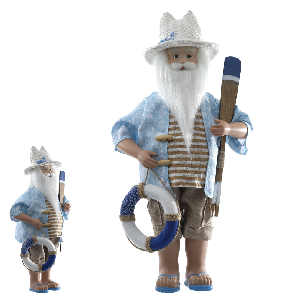 Papai Noel c/ Boia e Remo na Praia - 40cm