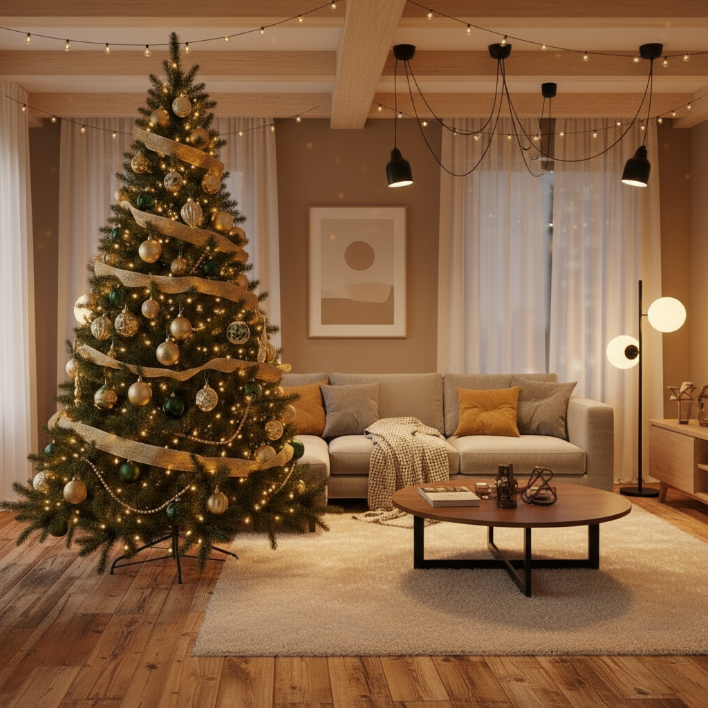 Árvore de Natal Aveiro com Base em Metal