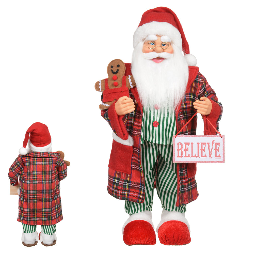 Papai Noel Decorativo Pijama - 60cm - Casa de Paetê