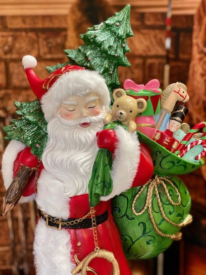 Papai Noel Presente de Natal Luxo Resina 52,5cm - Casa de Paetê