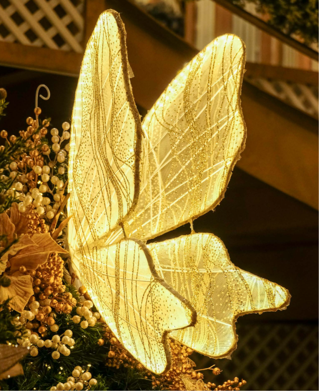 Borboleta Led Decoração Natal Casa de Paete