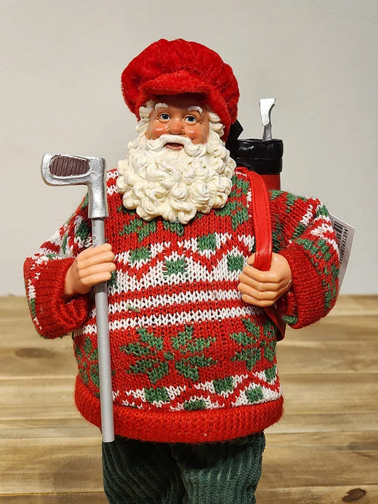 Papai Noel Golfista Colecionável - 27,5cm