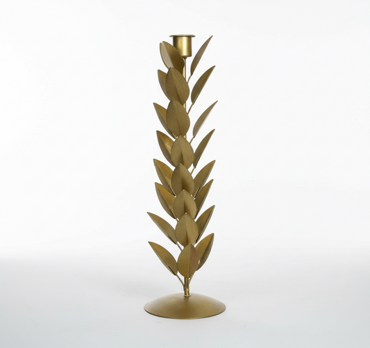 Castiçal Dourado de Aluminio 32cm