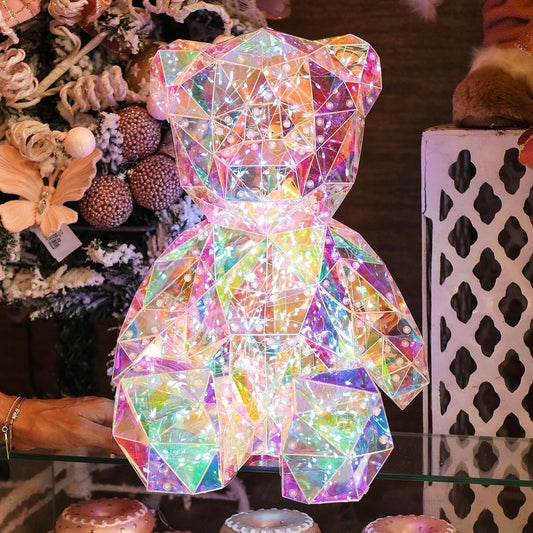 Urso Holográfico LED - 30cm