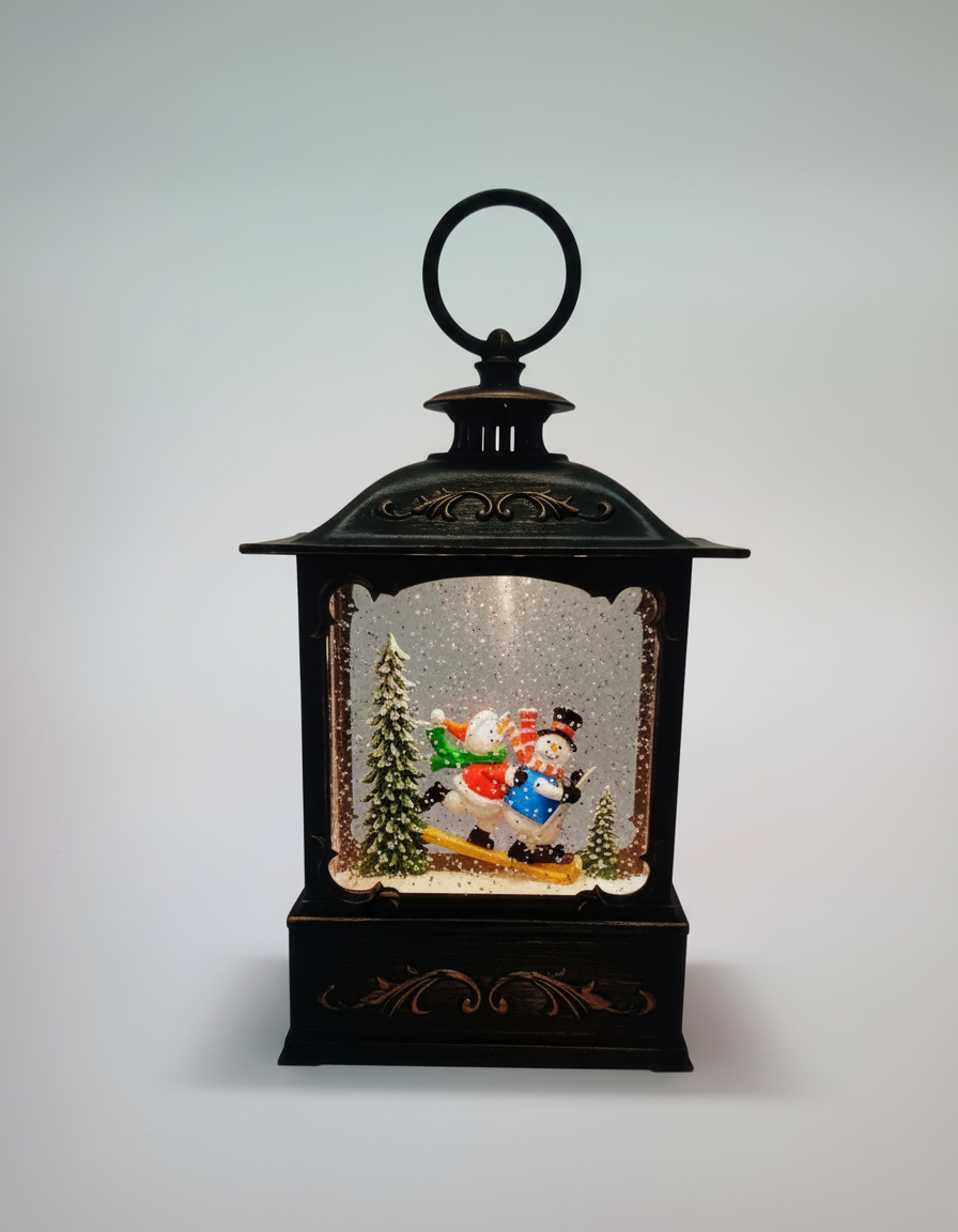 Lanterna Natalina Decorativa Cenário (Ouro Velho)