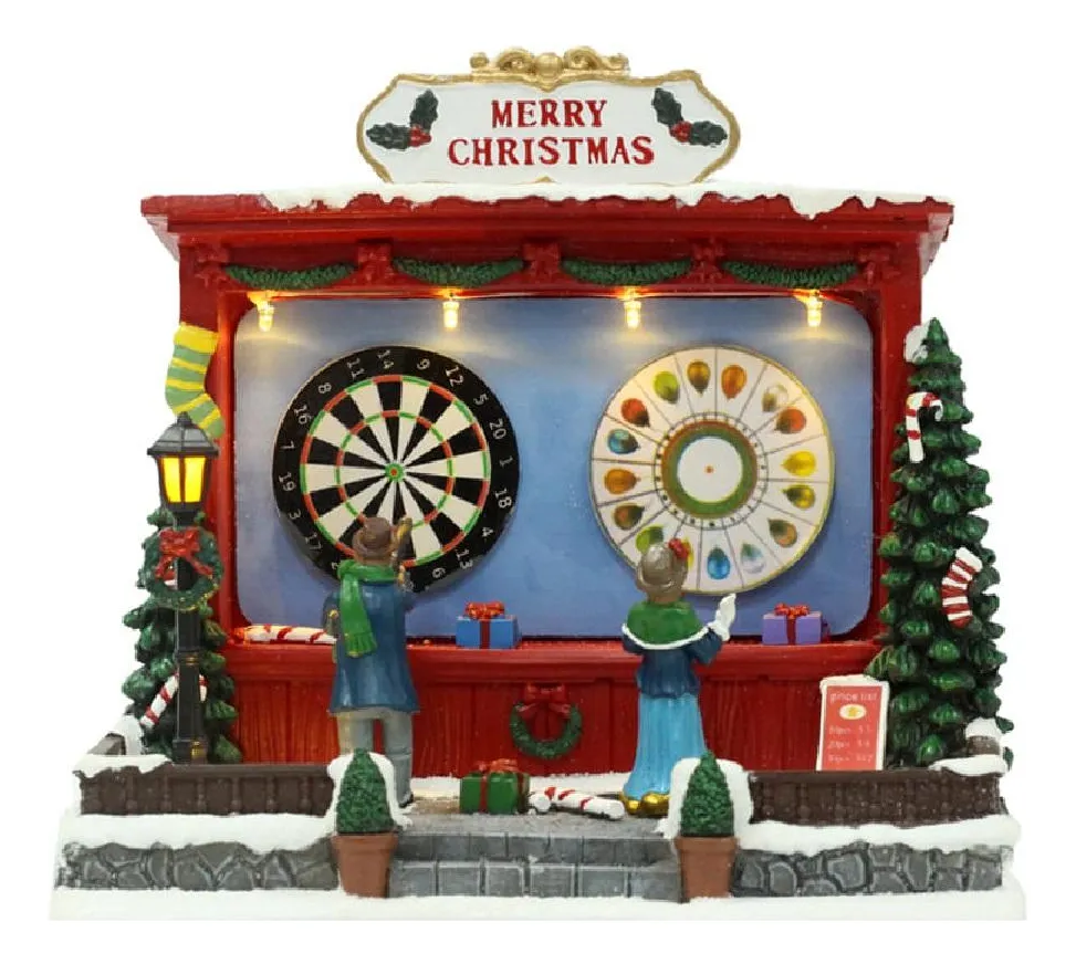 Barraca Natalina Tiro ao Alvo com Luz – Decoração de Vila de Natal