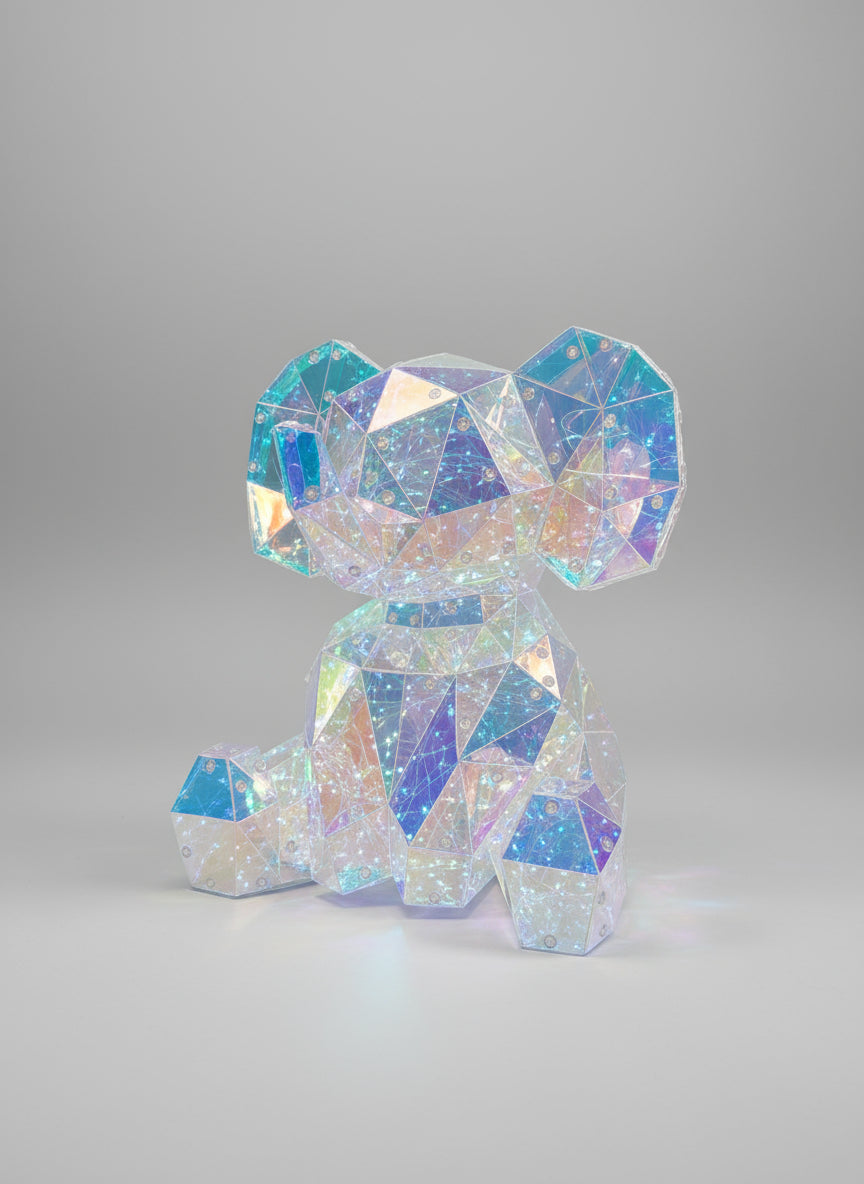 Elefante Holográfico em Led c/USB