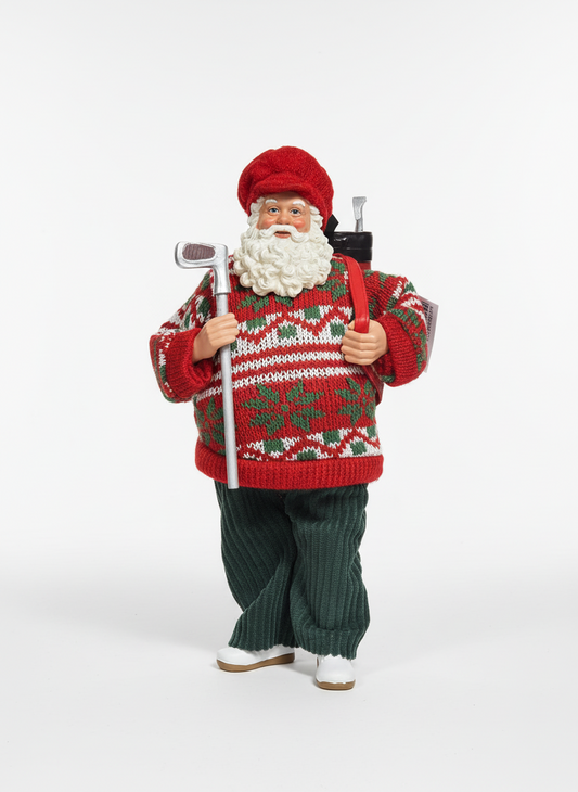 Papai Noel Golfista Colecionável - 27,5cm