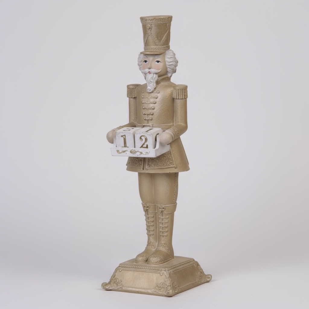 Quebra-Nozes Calendário Dourado - 31cm