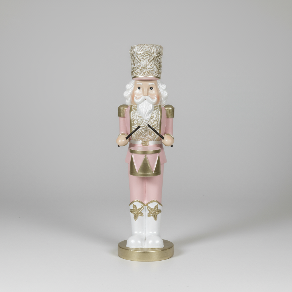 Quebra-Nozes Tambor Rosa 25cm.