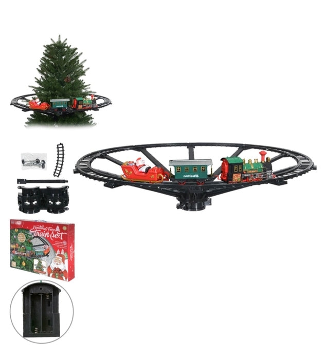 Trem Elétrico Flutuante Árvore de Natal com Som e Led - Casa de Paetê