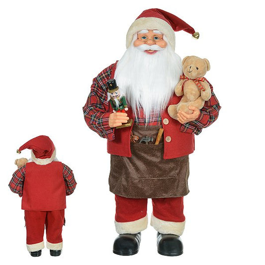 Papai Noel Carpinteiro com Brinquedos - 80cm