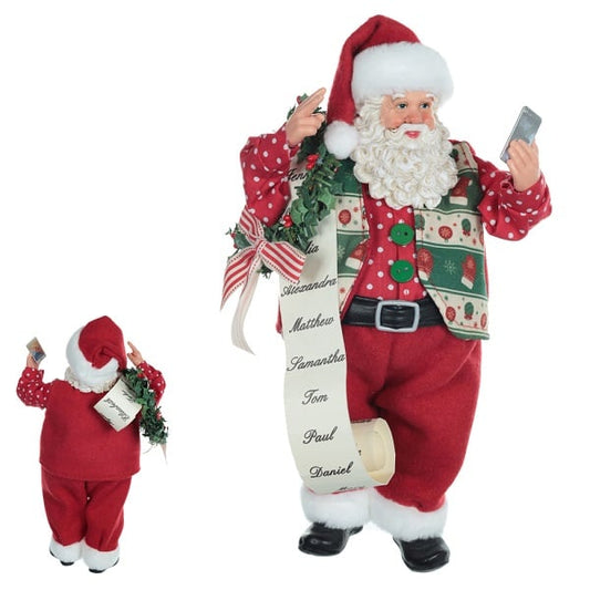 Papai Noel Com Celular Colecionável - 27,5cm