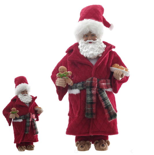 Papai Noel Pijama c/ Biscoitos Colecionável - 30cm