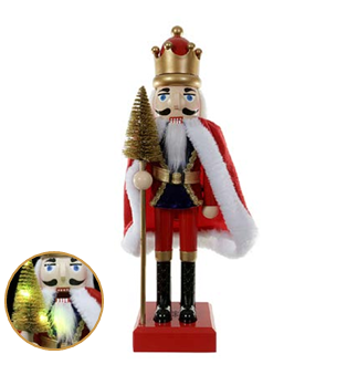 Boneco Quebra-Nozes c/ Led e Som 28cm