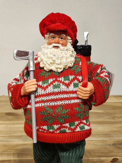Papai Noel Golfista Colecionável - 27,5cm