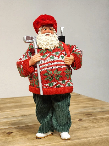 Papai Noel Golfista Colecionável - 27,5cm