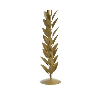 Castiçal Dourado de Aluminio 32cm