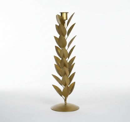 Castiçal Dourado de Aluminio 32cm