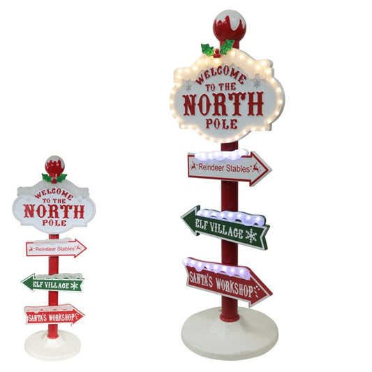 Placa North Pole C/ Música C/Led 95X29,6cm