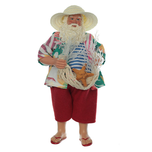 Papai Noel Colecionável Praia Coral - 28cm