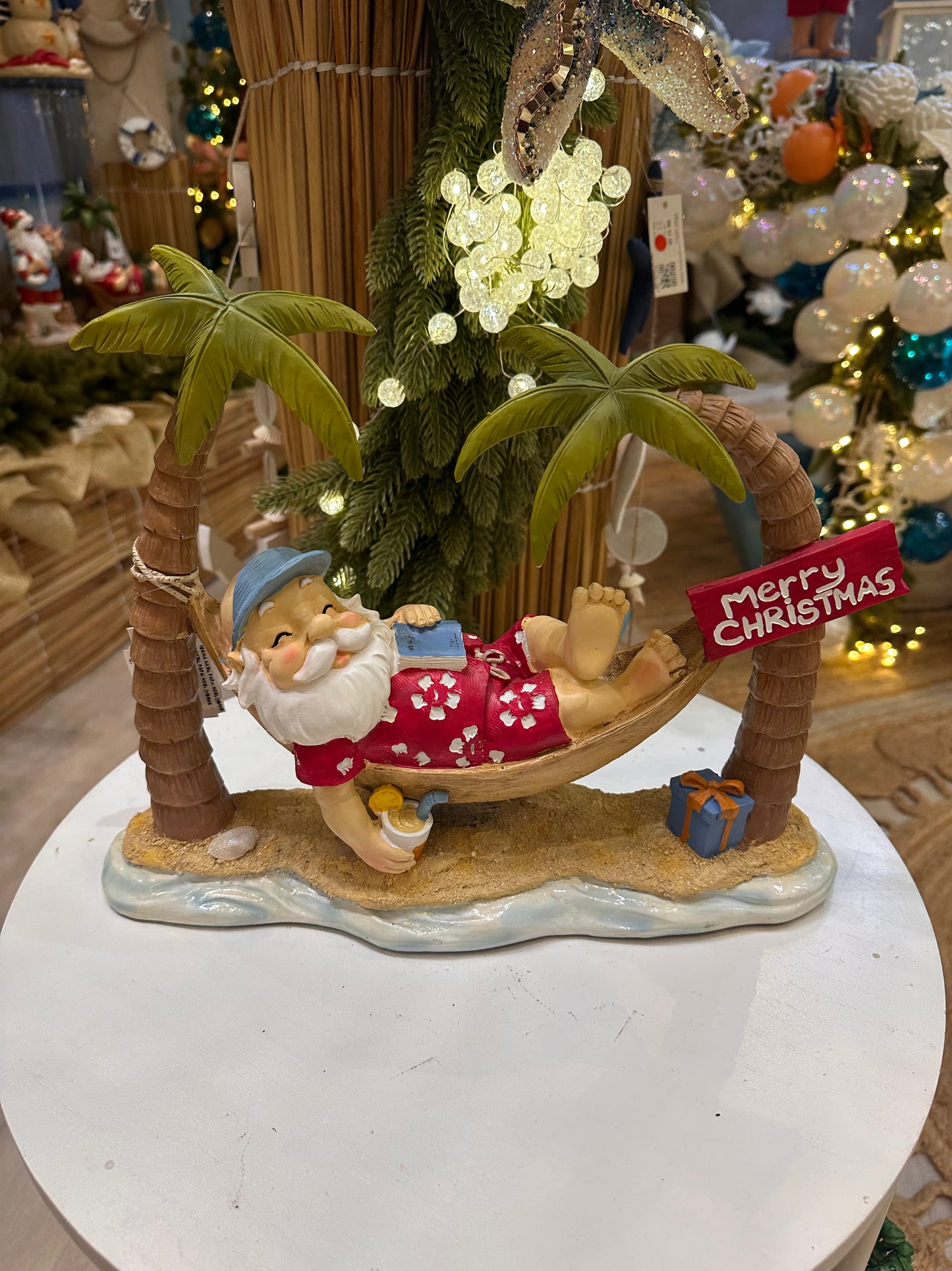 Papai Noel Praiano na Rede 35cm