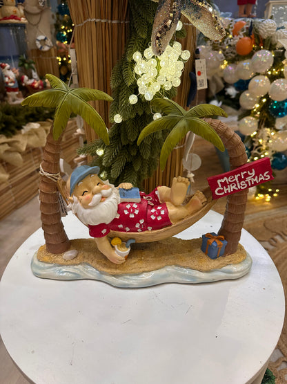 Papai Noel Praiano na Rede 35cm