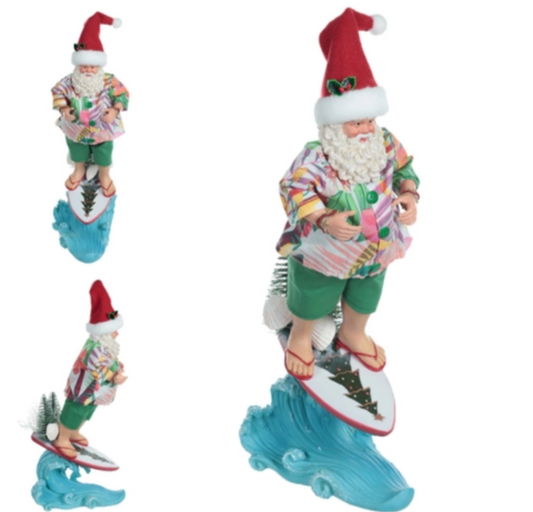 Papai Noel Surfista c/ Prancha Colecionável