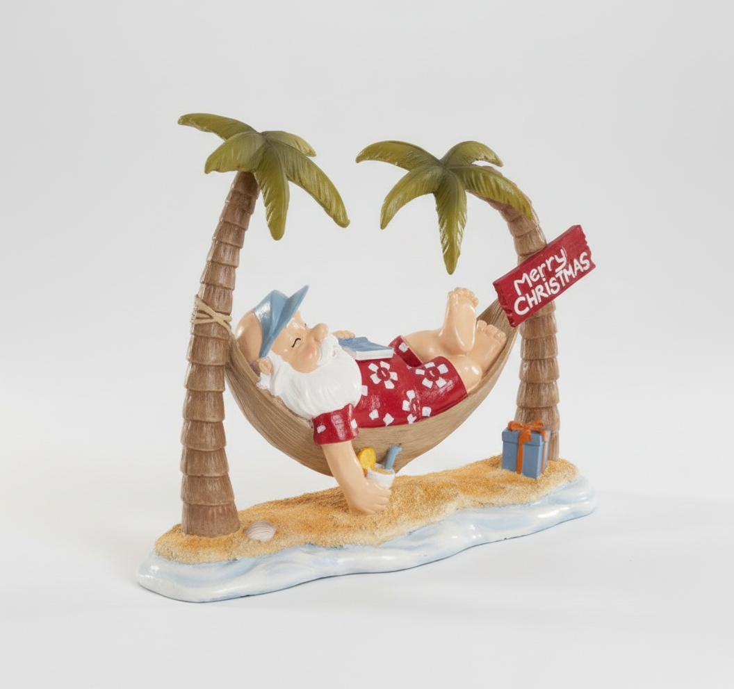 Papai Noel Praiano na Rede 35cm