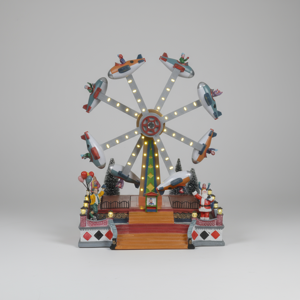 Cenário Vila Roda Gigante de Avião Dublo com Luz e Movimento