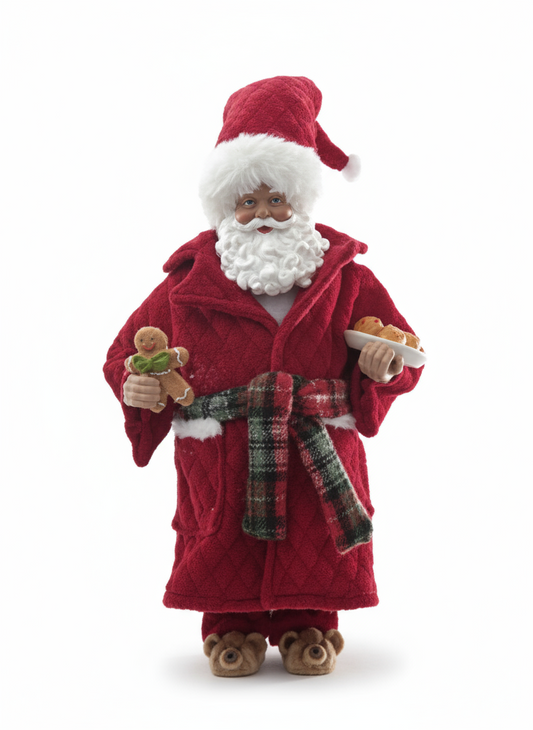 Papai Noel de Pijama c/ Biscoitos 30cm
