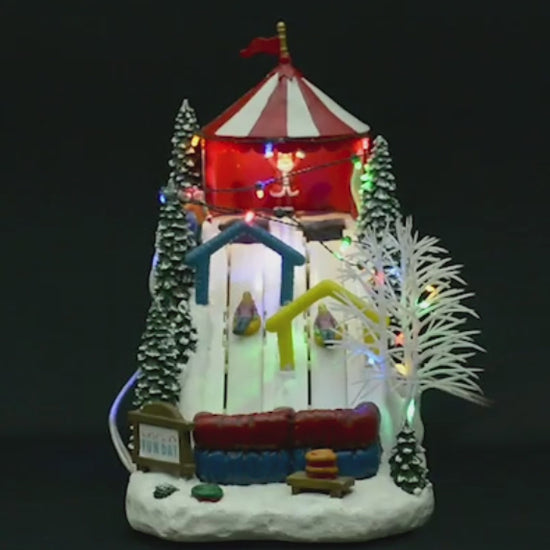 Vila Natalina Escorrego na Neve com Luz e Movimento
