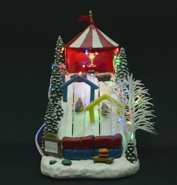 Vila Natalina Escorrego na Neve com Luz e Movimento
