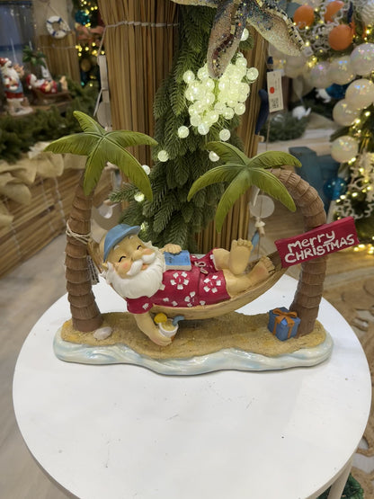 Papai Noel Praiano na Rede 35cm
