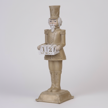 Quebra-Nozes Calendário Dourado - 31cm